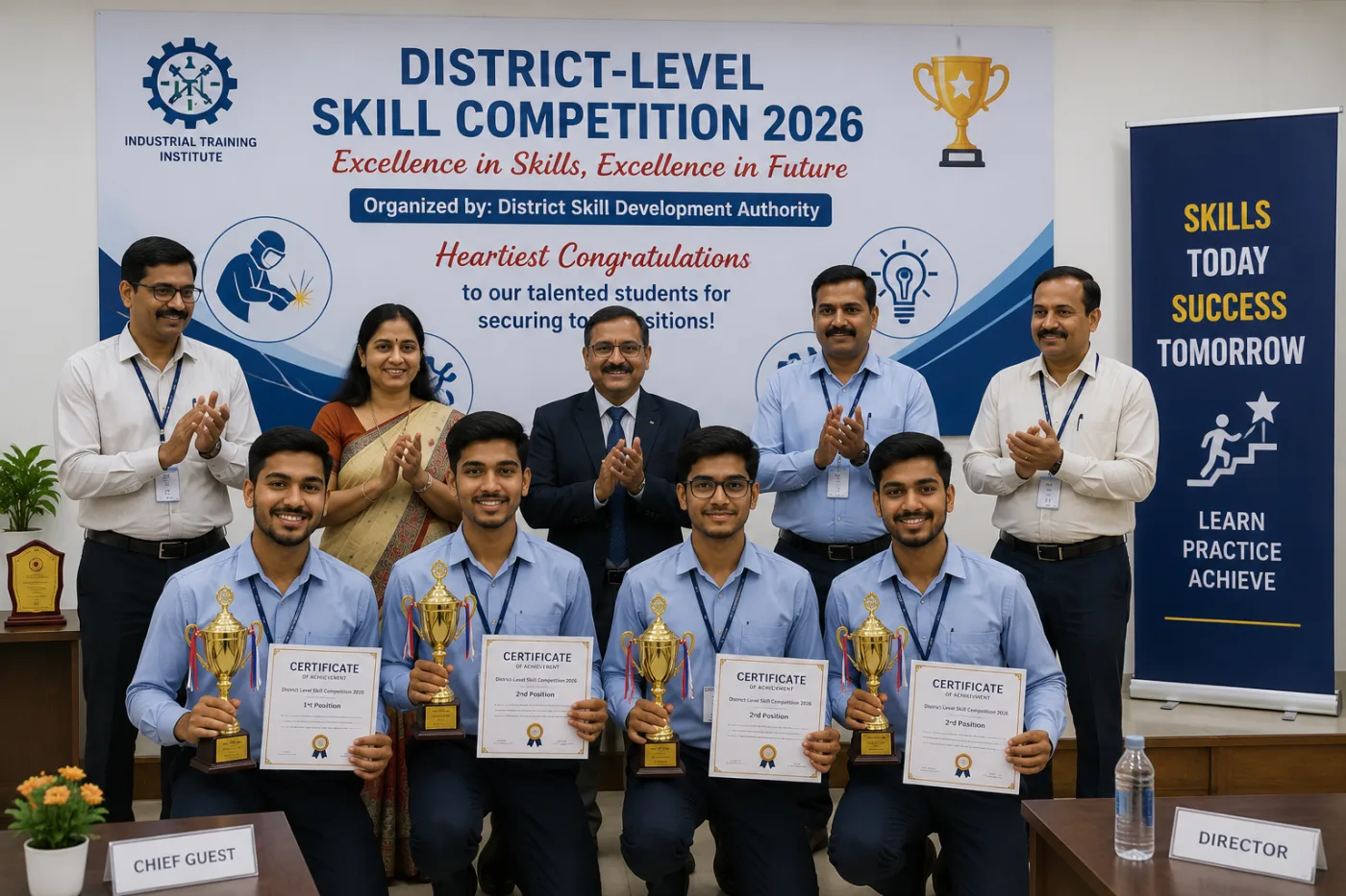 Institute Students Excel in District-Level Skill Competition