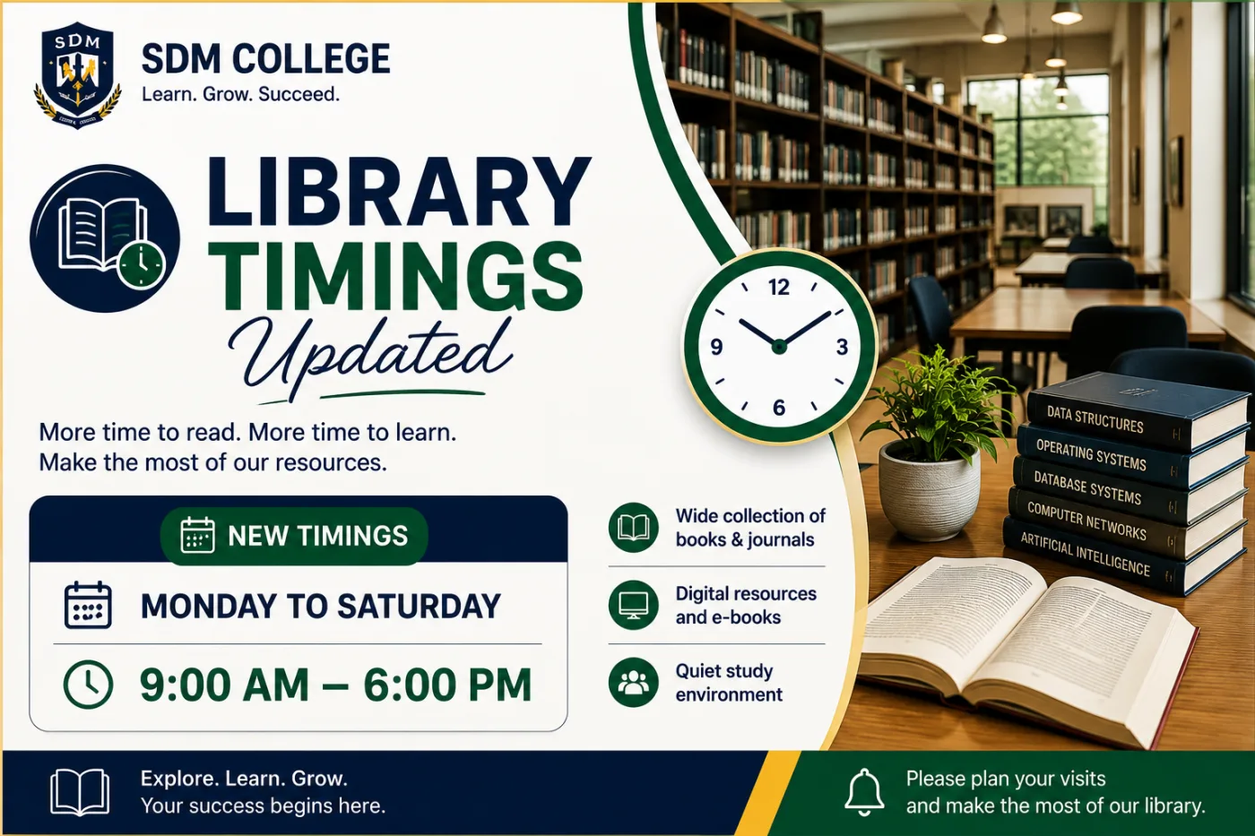 Library Timings Updated